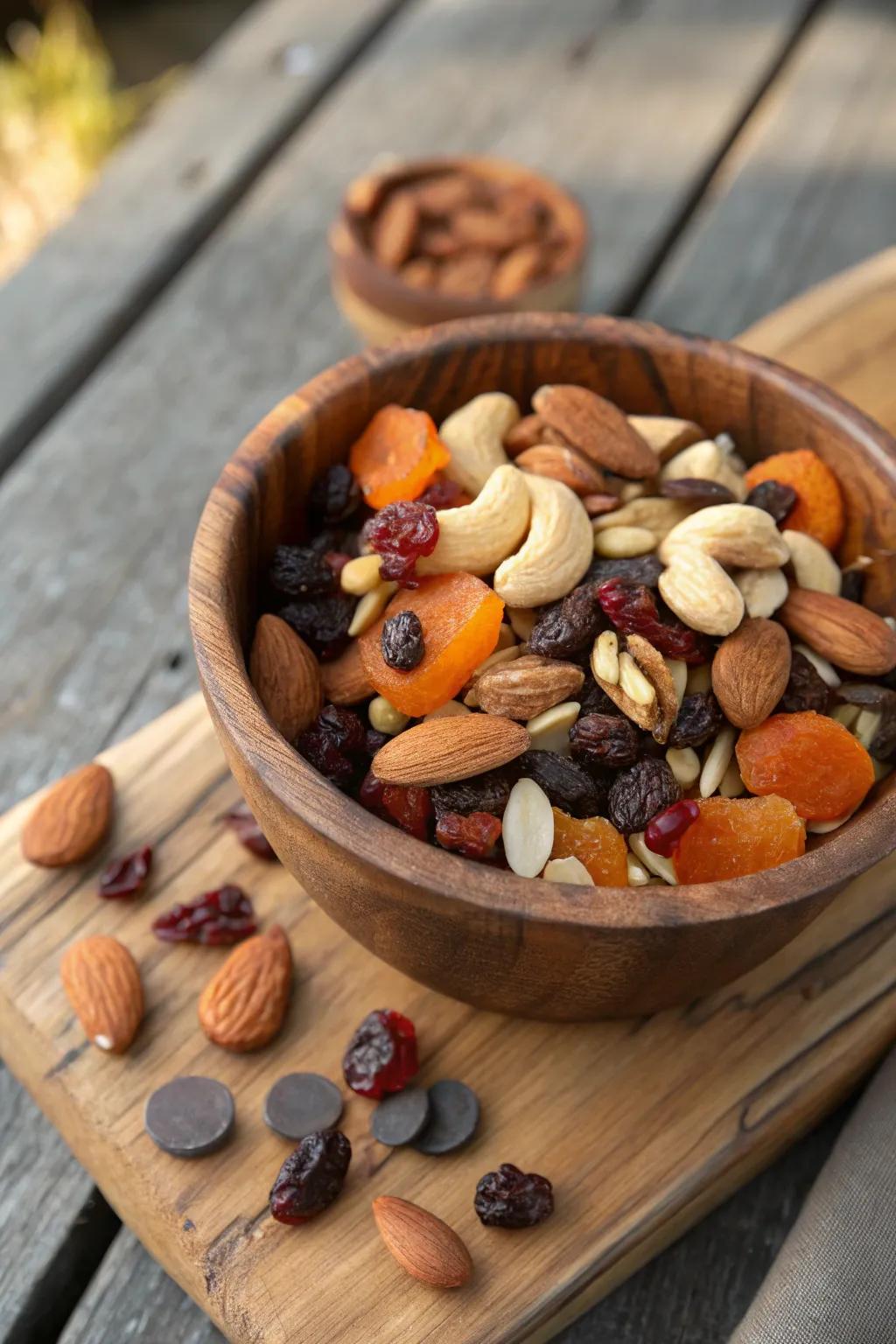 Craft your perfect trail mix: A blend of nature's finest for the adventurous spirit.