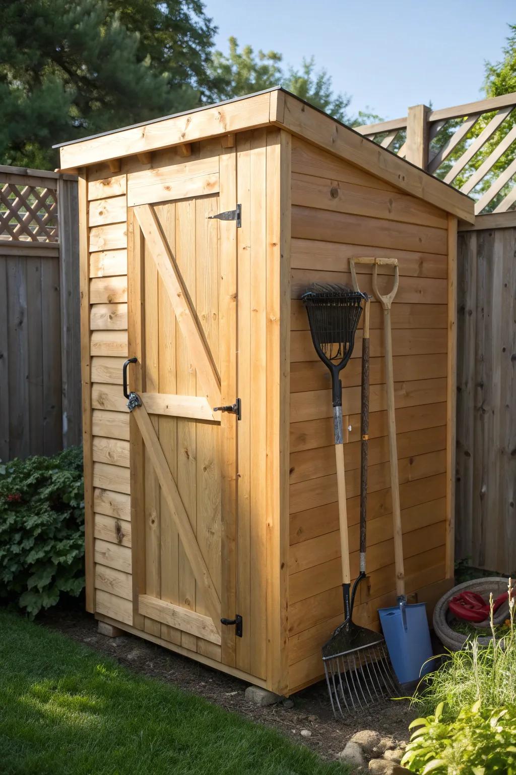 Elevate your backyard with a beautifully crafted vertical shed—where style meets functionality.
