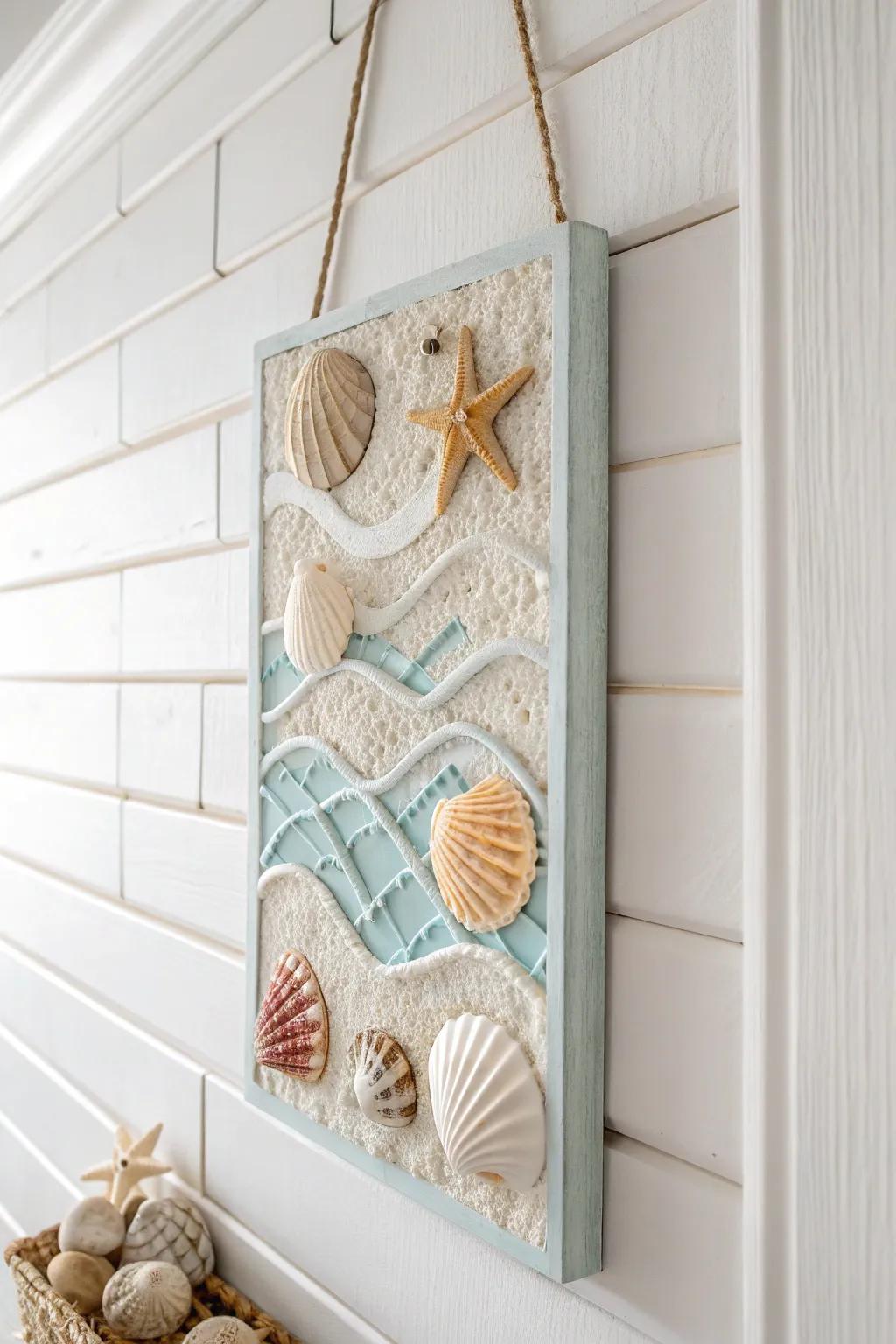Dive into tranquility with this ocean-themed sensory panel, where simplicity meets nature's artistry.