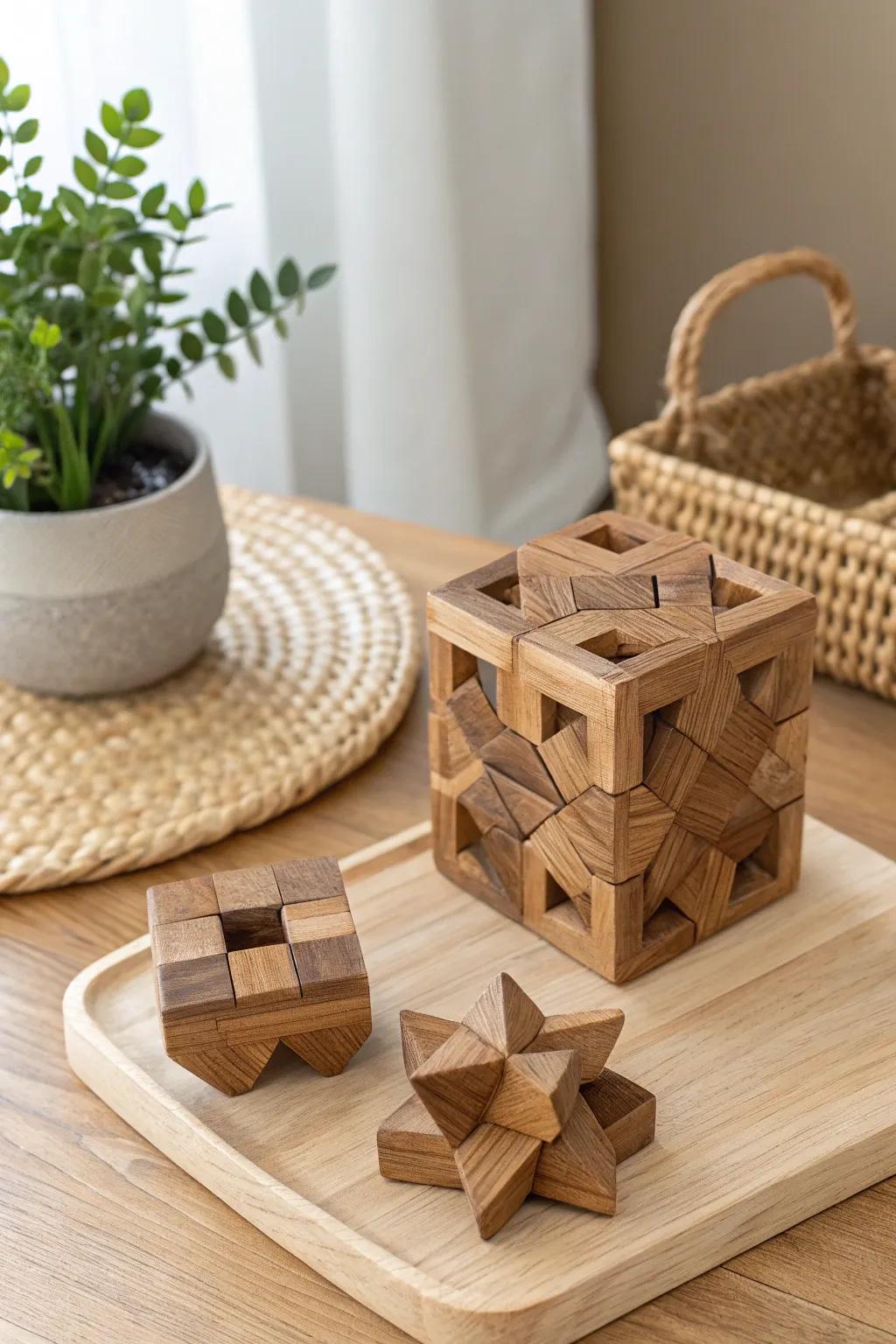 Unlock your creativity with handcrafted wooden puzzles. 🧩✨ #BrainTeaser #ScandinavianStyle