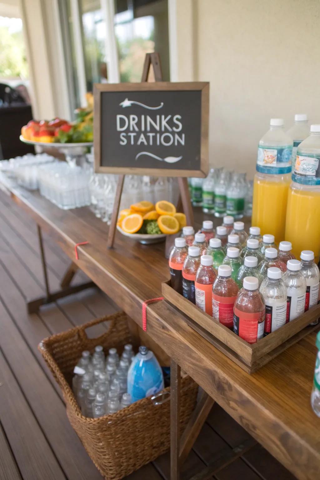 Chalkboard labels make your drinks station both stylish and informative.
