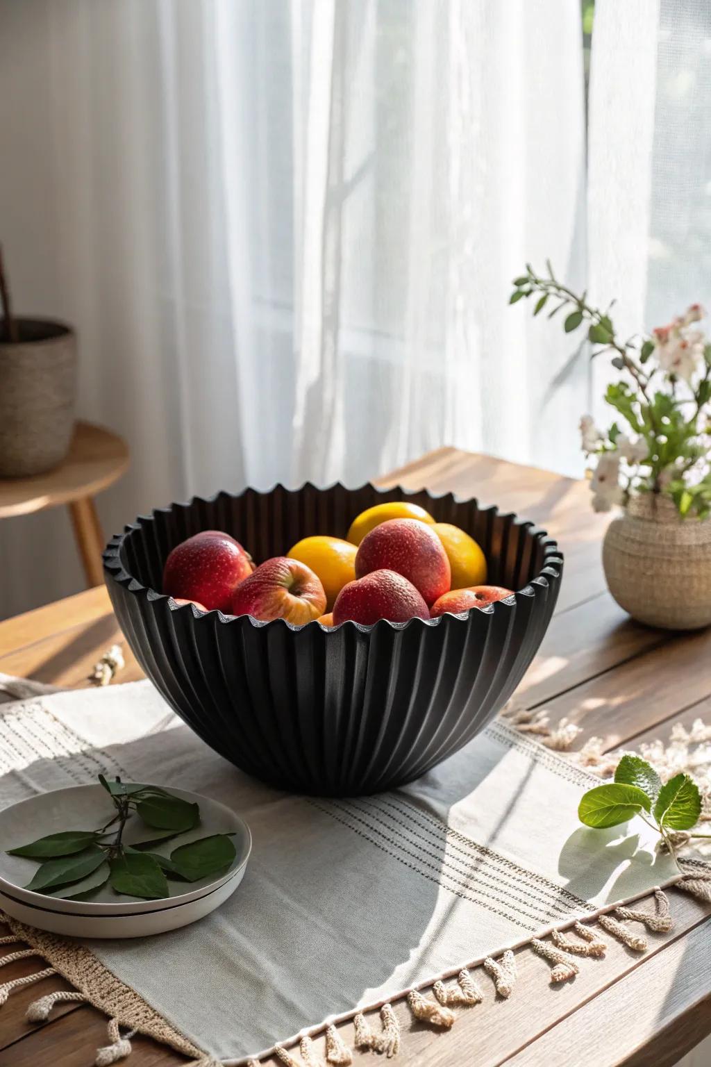 Transform old records into stunning bowls with a fluted design - a perfect blend of vintage charm and minimalist style!