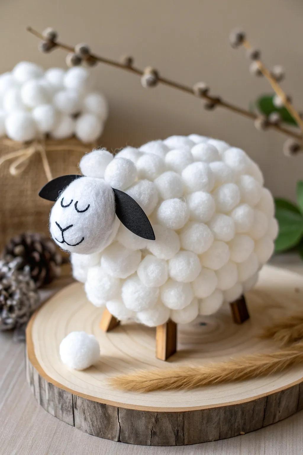 Crafting joy with cotton and creativity! 🐑✨