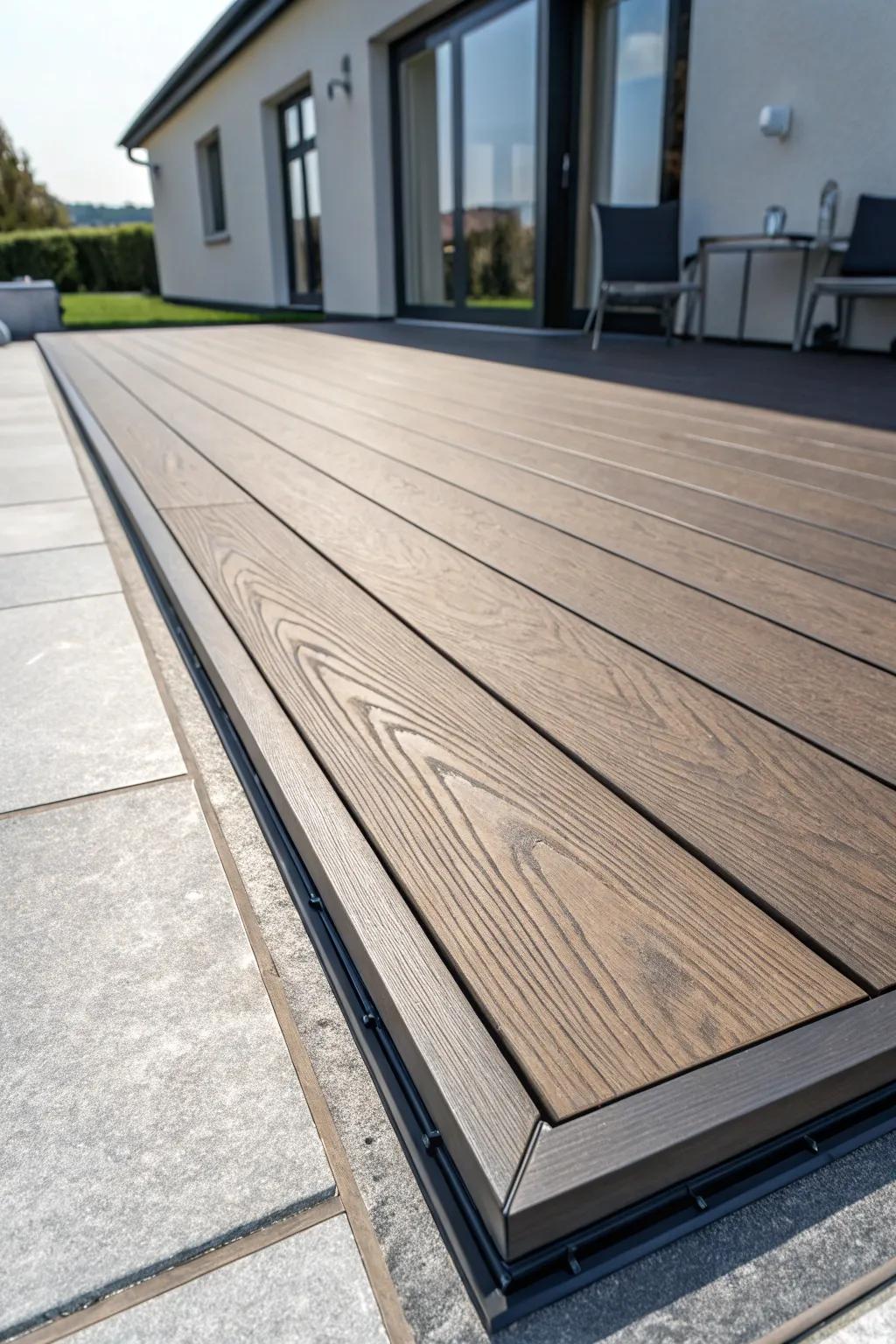 Elevate your outdoor space with the elegance of composite decking – where style meets simplicity.