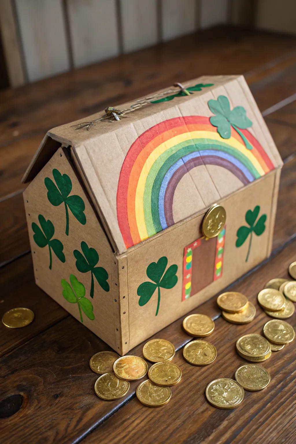 Capture the magic with this handcrafted leprechaun trap, a whimsical blend of creativity and craftsmanship.