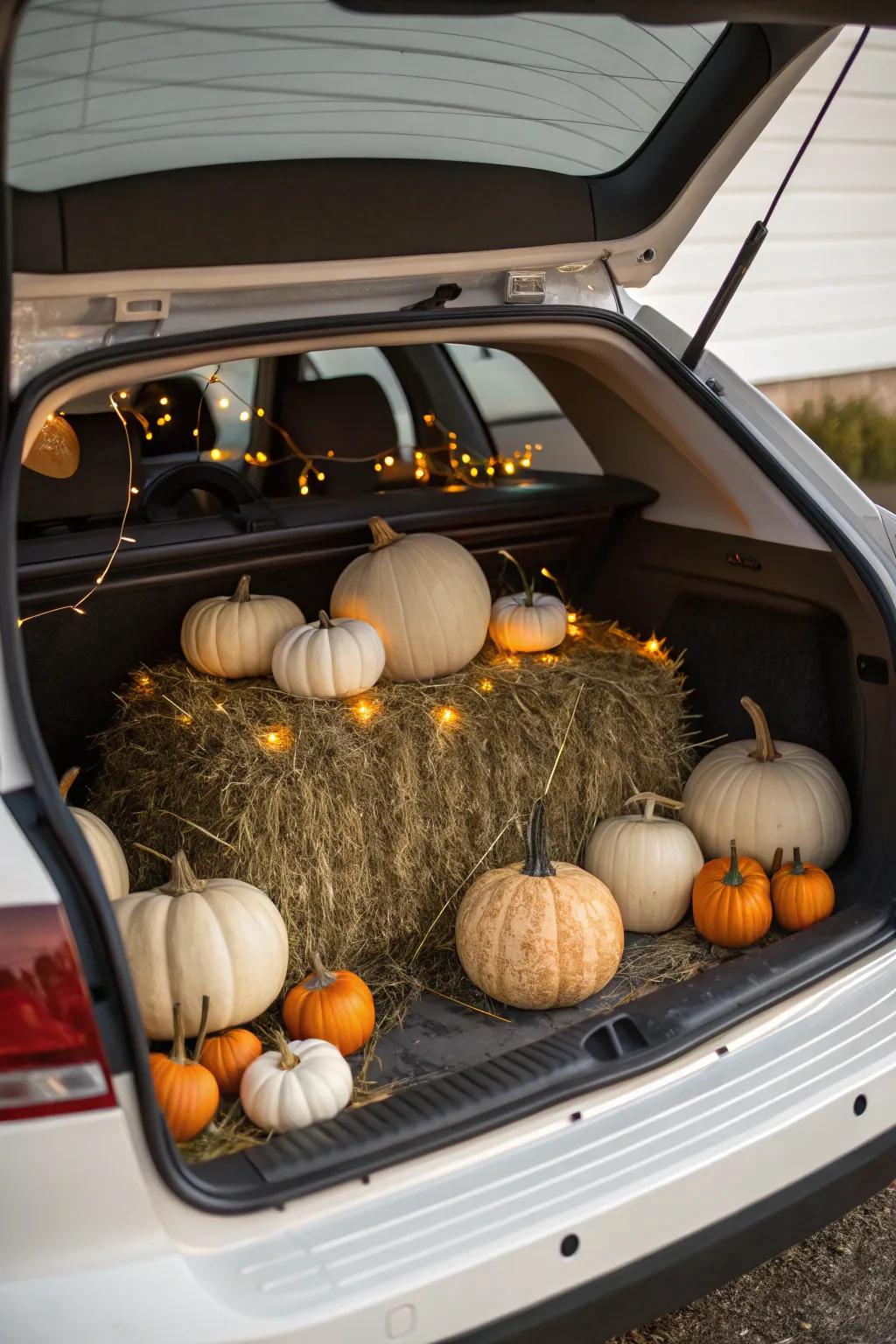 Embrace the autumn spirit with a minimalist pumpkin patch - where Scandinavian elegance meets boho charm.