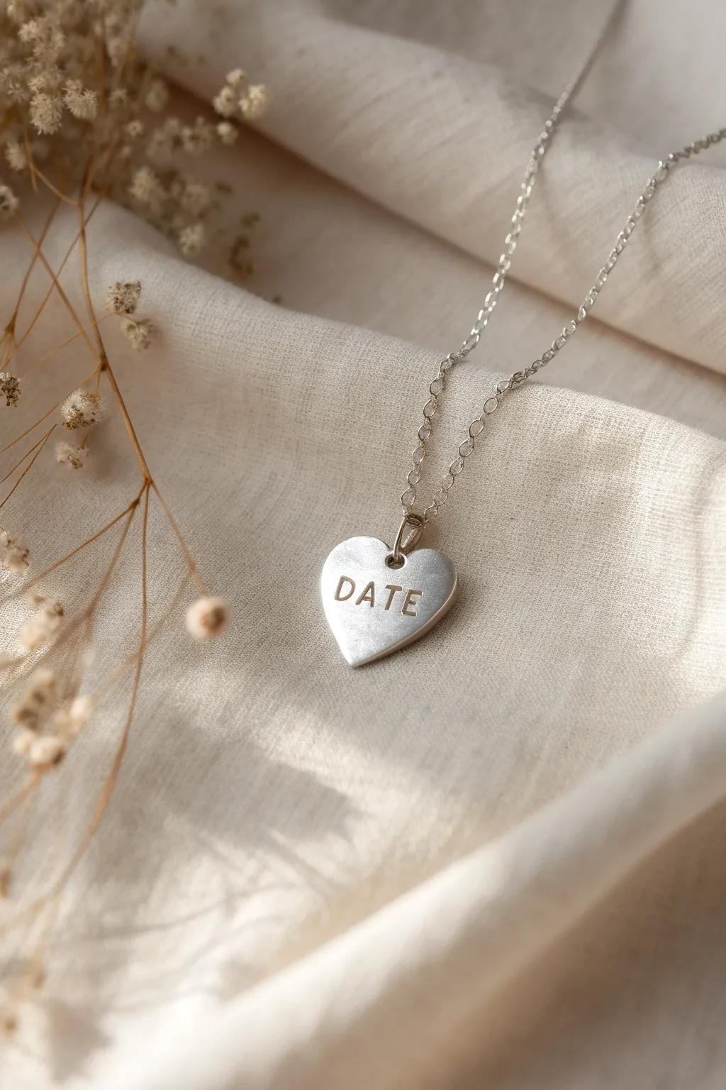 Cherish the moment with a timelessly engraved heart.