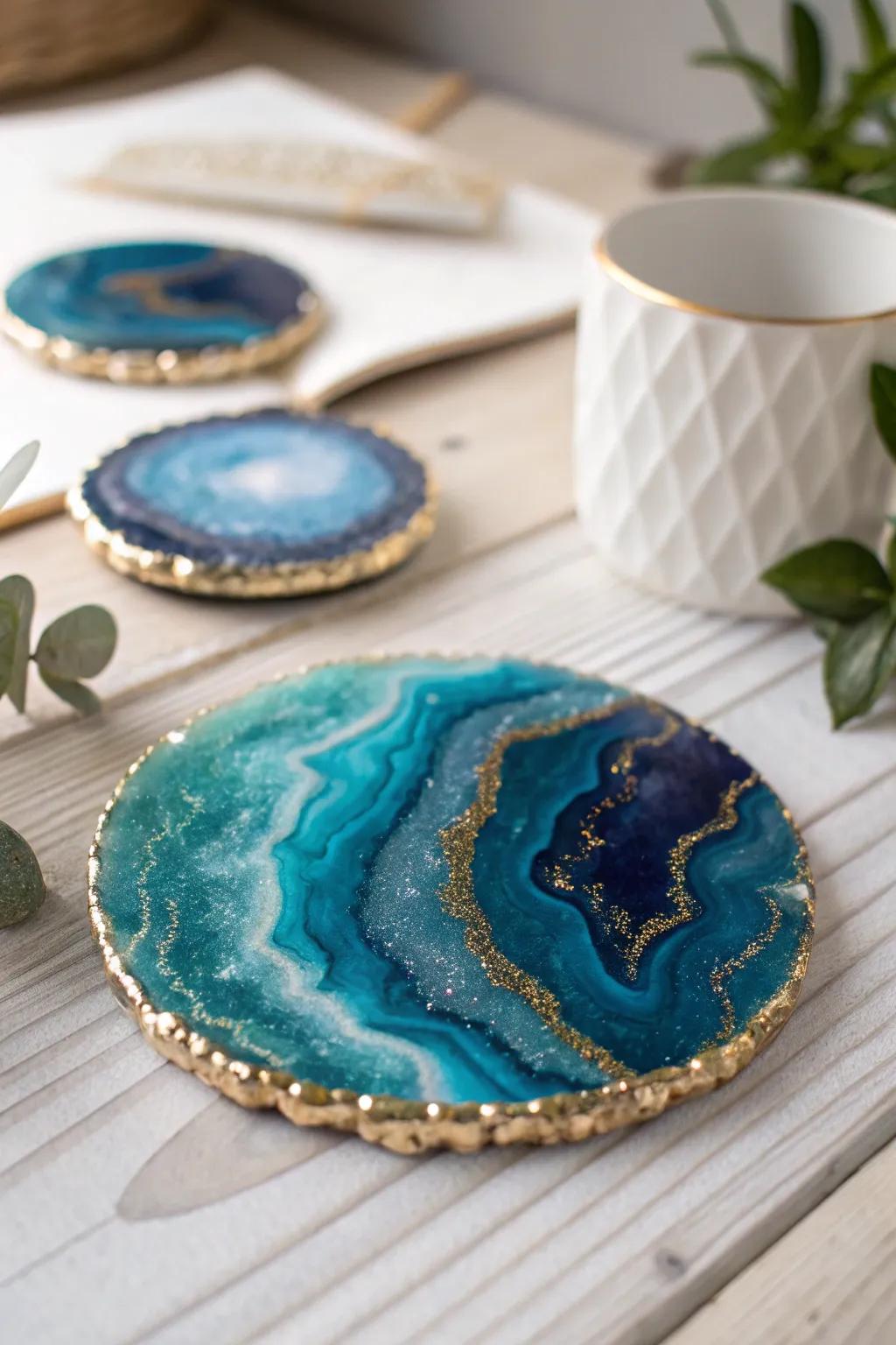 Elevate your space with the natural allure of geode-inspired art.