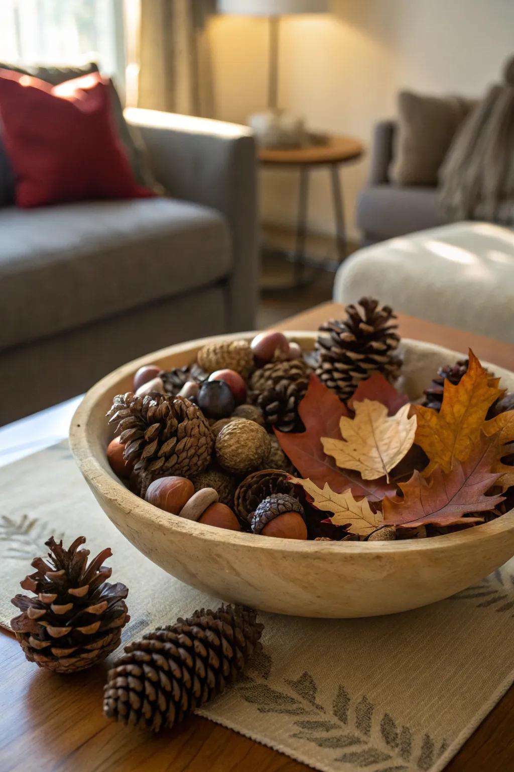 Bring the forest indoors with natural elements