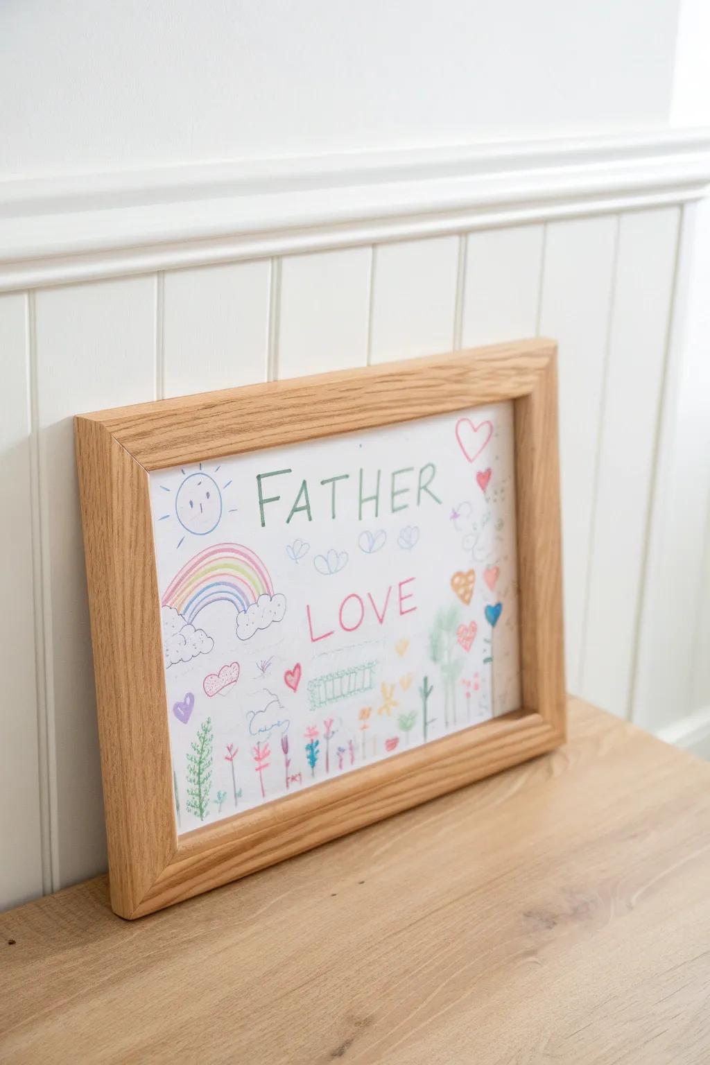A heartfelt touch for Dad's special day - a custom message board filled with love and creativity.