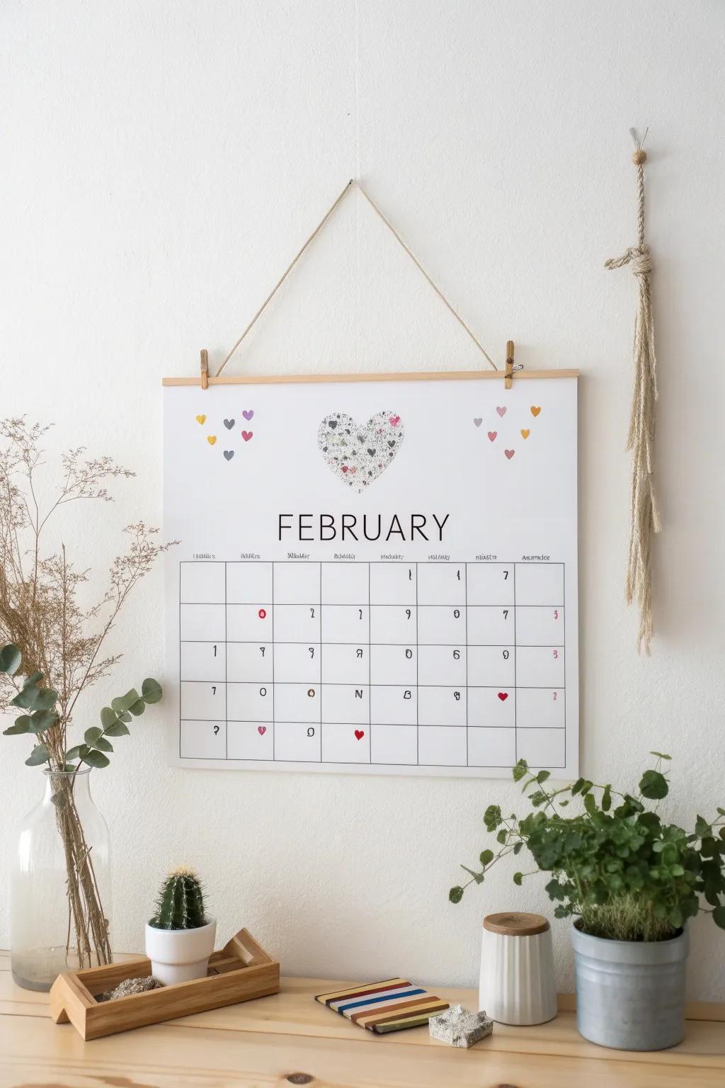 Stay organized and inspired this February with a beautifully crafted whiteboard calendar. Simple, natural, and a touch of Boho charm.
