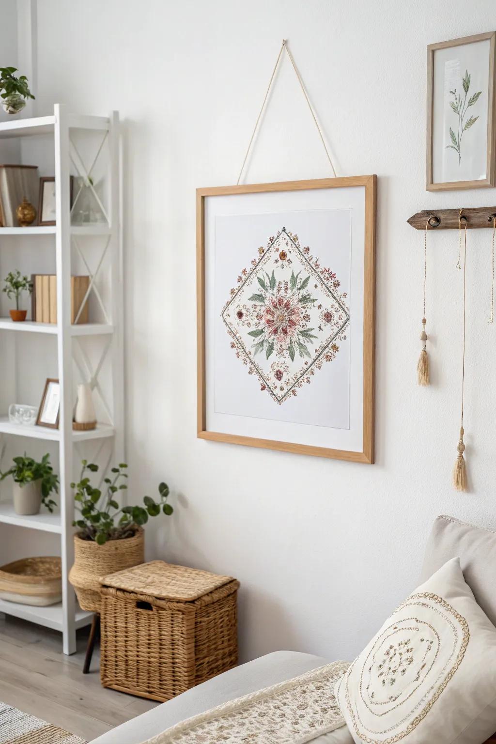 Floating frames create a stunning visual effect for your needlework.