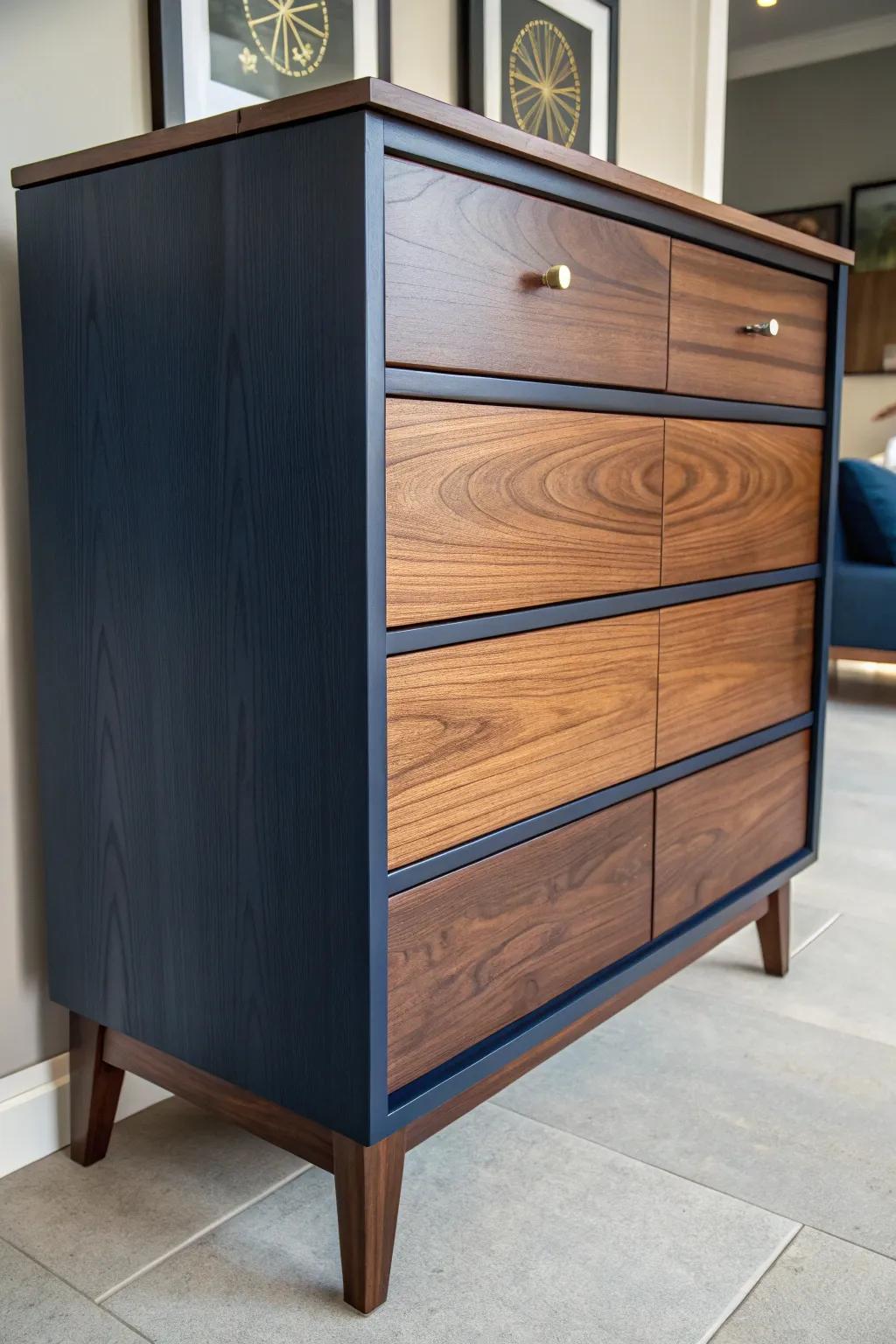 Elevate your space with a stunning two-tone dresser that blends modern style with classic craftsmanship.