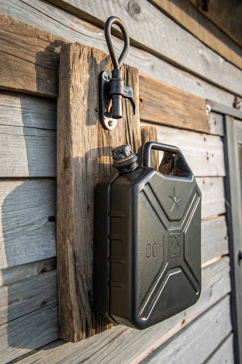 Elevate your garage organization with artisanal wall-mounted hooks for a tidy and stylish space.