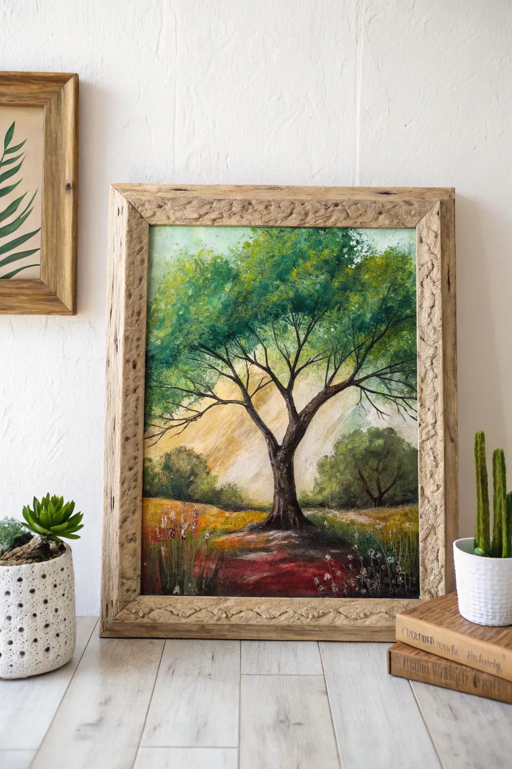 Unleash your creativity with Nature's Palette – where abstract art meets the beauty of the forest.