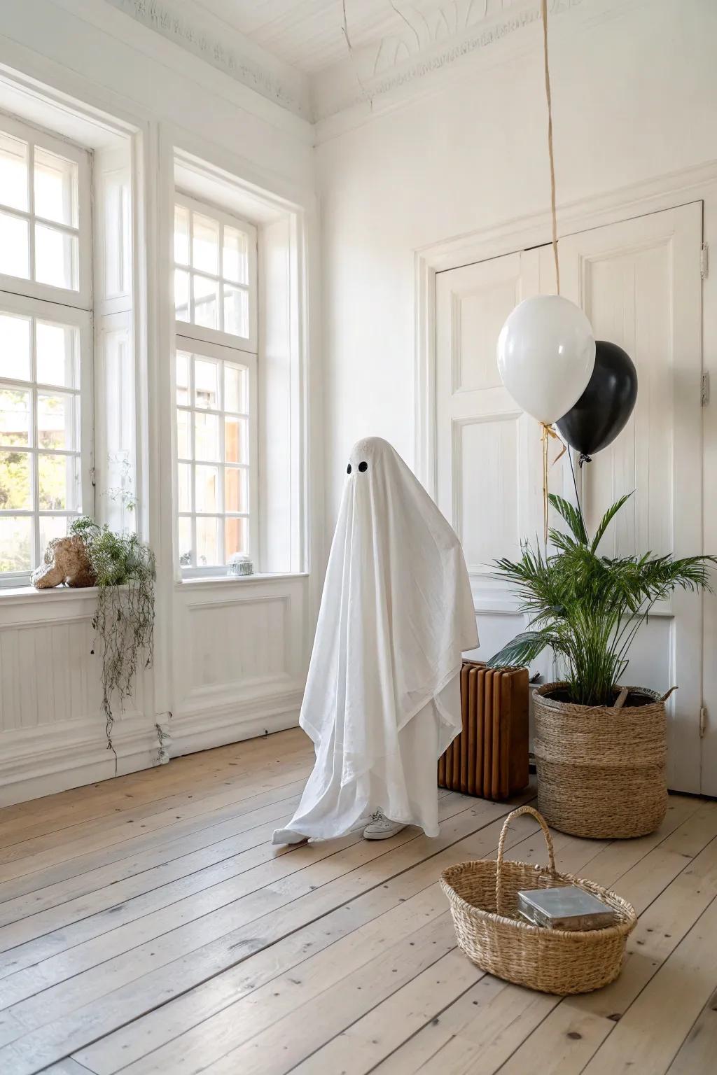 Elevate your haunted house with minimalist ghostly charm. 🎃👻 #ScandiBohoHalloween