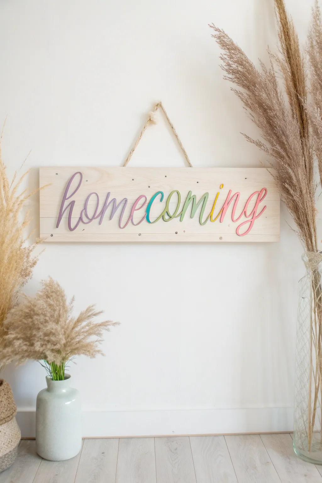 Add a personal touch to your homecoming with a beautifully crafted name sign that speaks to the heart.
