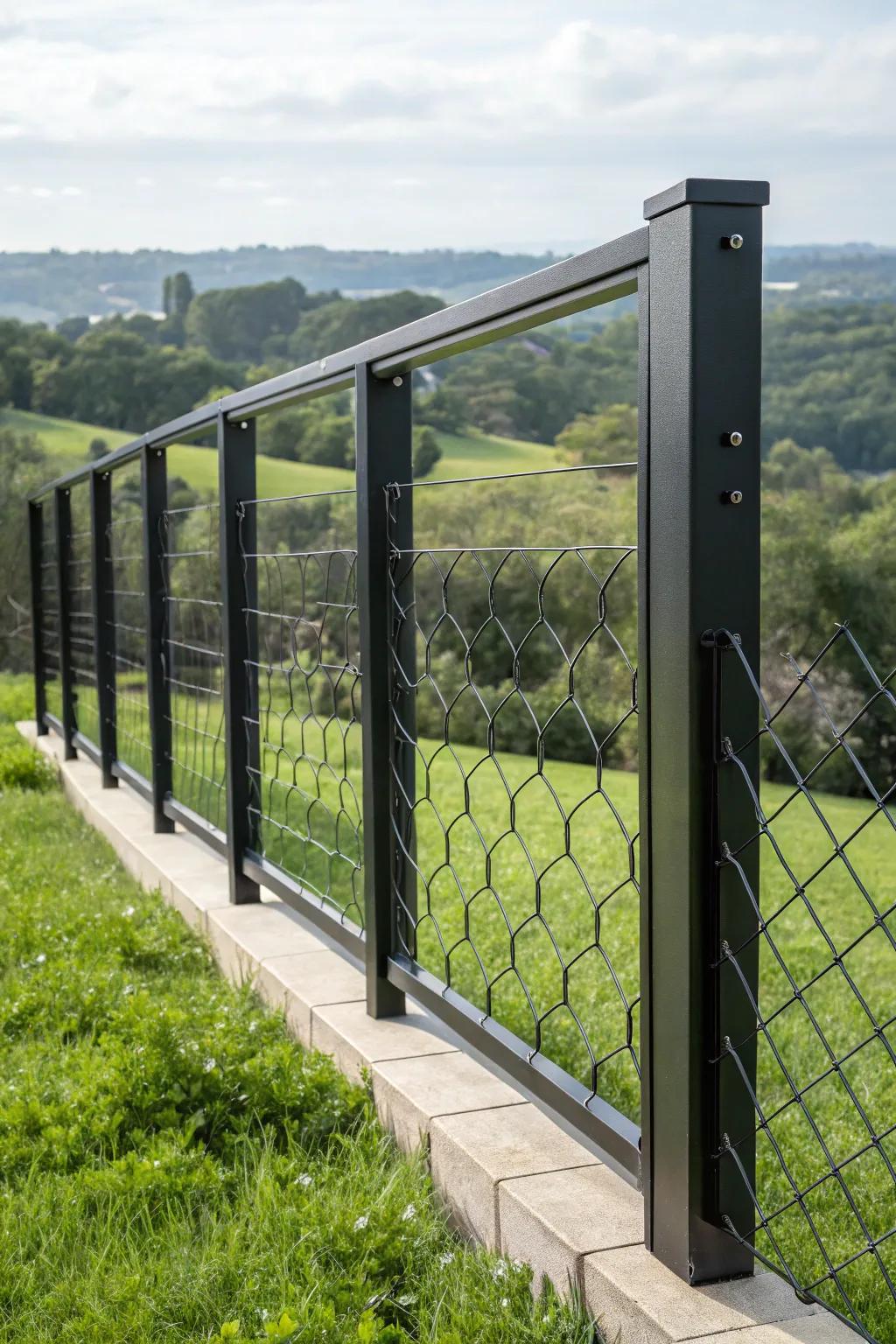 A touch of modern elegance: the ultimate in minimalist fencing craftsmanship.