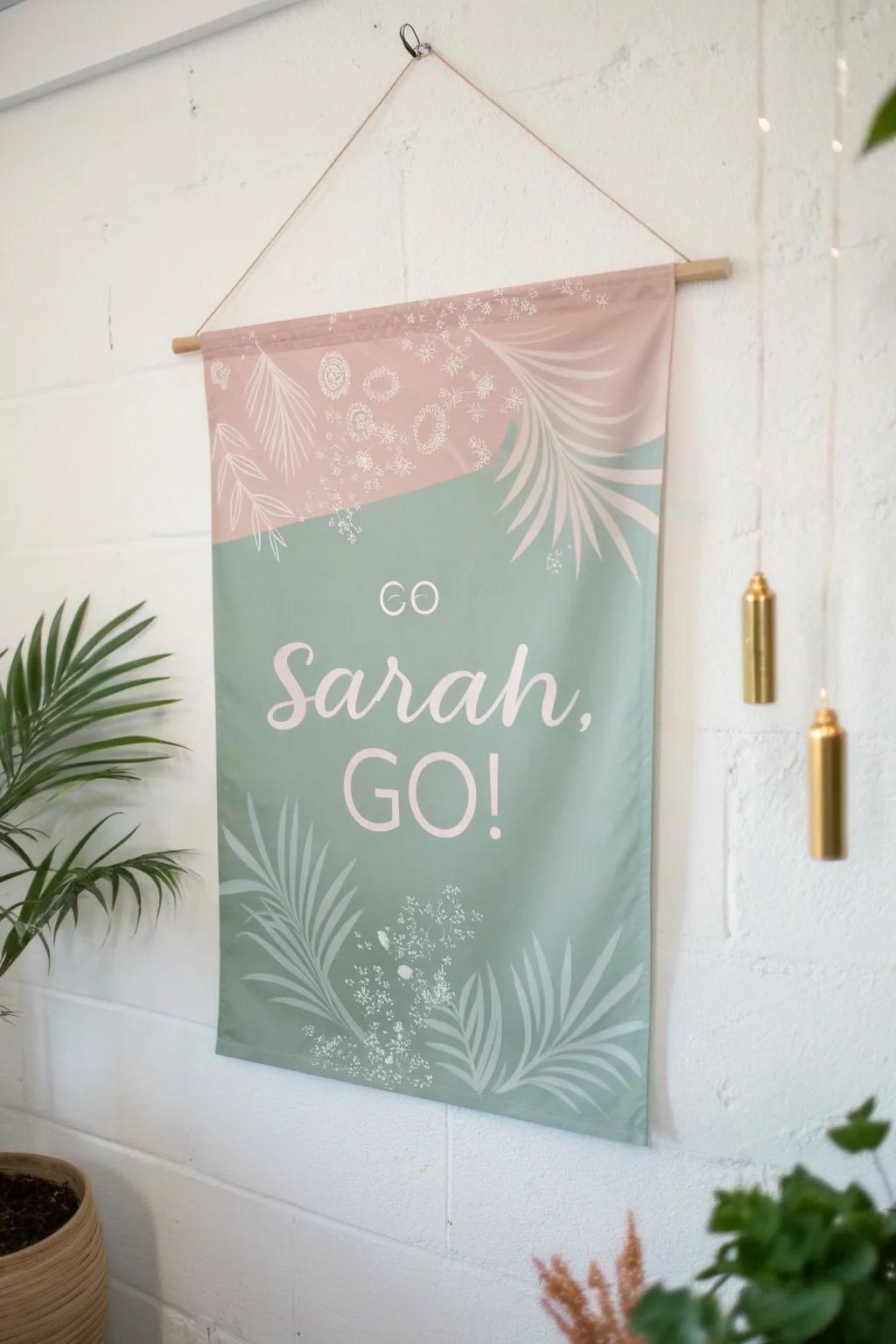 Cheer on your favorite runner with a personalized touch! 🌿✨ #MarathonMotivation #ScandiBoho