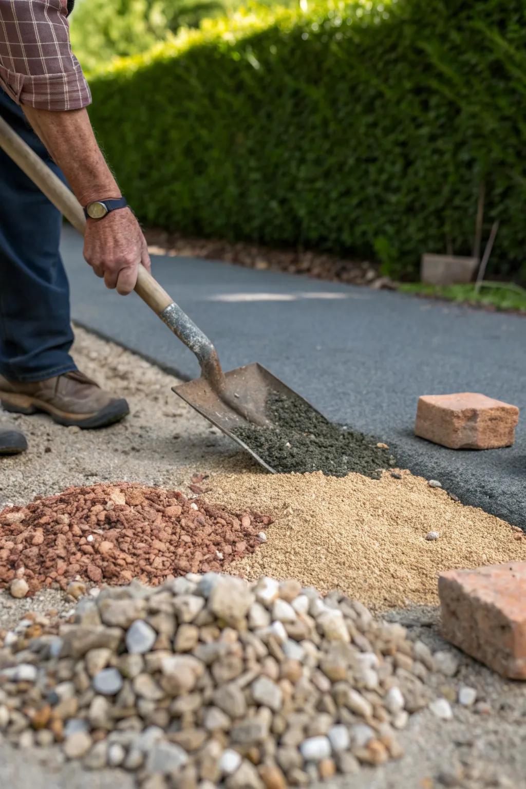 Transforming dirt into a driveway masterpiece—craftsmanship meets budget-friendly solutions.