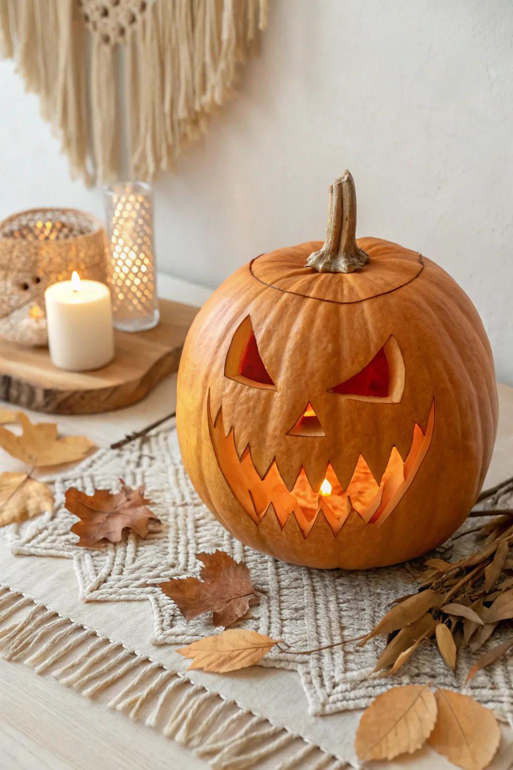 Ignite your creativity with this flame-inspired Jack-o'-lantern!