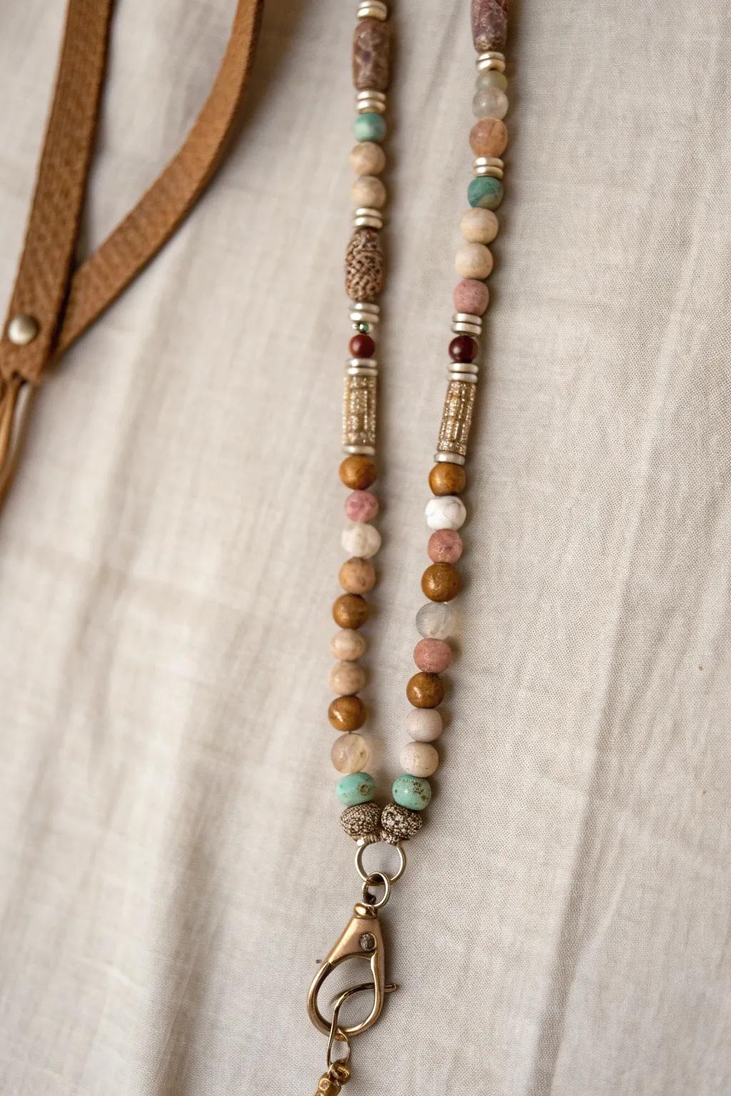 Elevate your style with a beaded lanyard masterpiece.