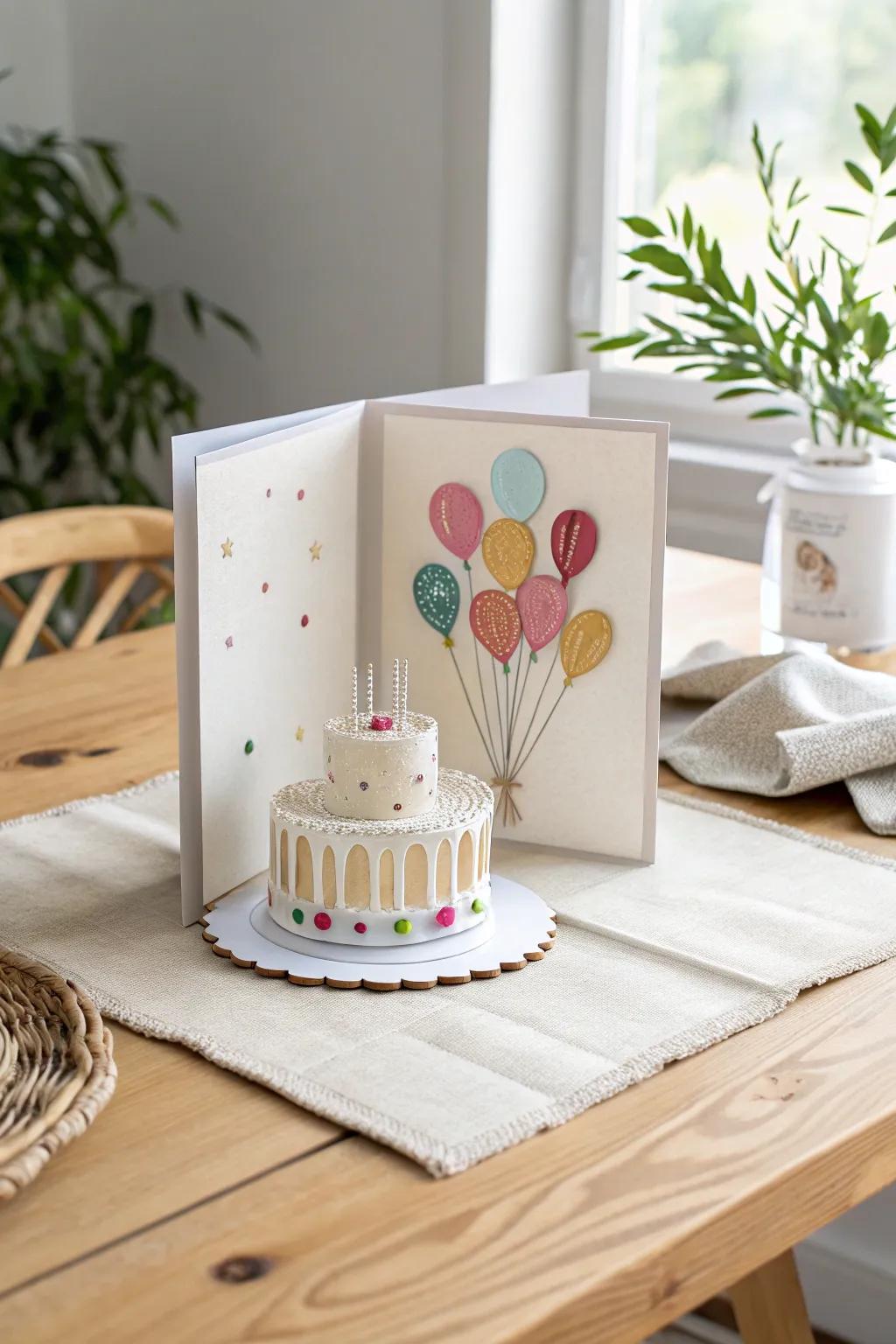 Surprise and delight with a handcrafted pop-up birthday card that’s as charming as it is simple.
