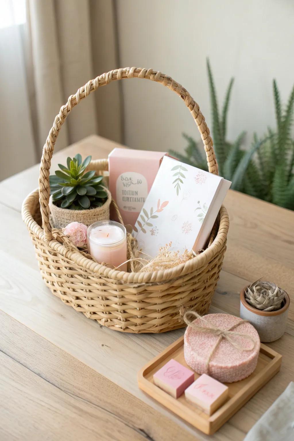 Craft the perfect last-minute gift basket, a hug in a basket for your favorite teacher.