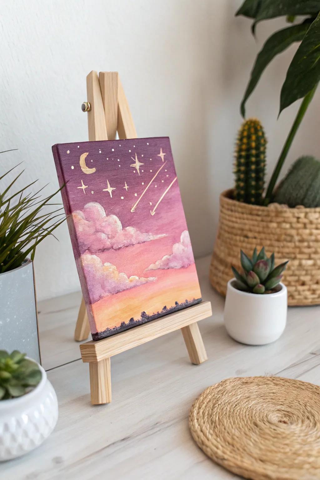 Find peace in the cosmos with a touch of artistic flair. #CelestialSunsets