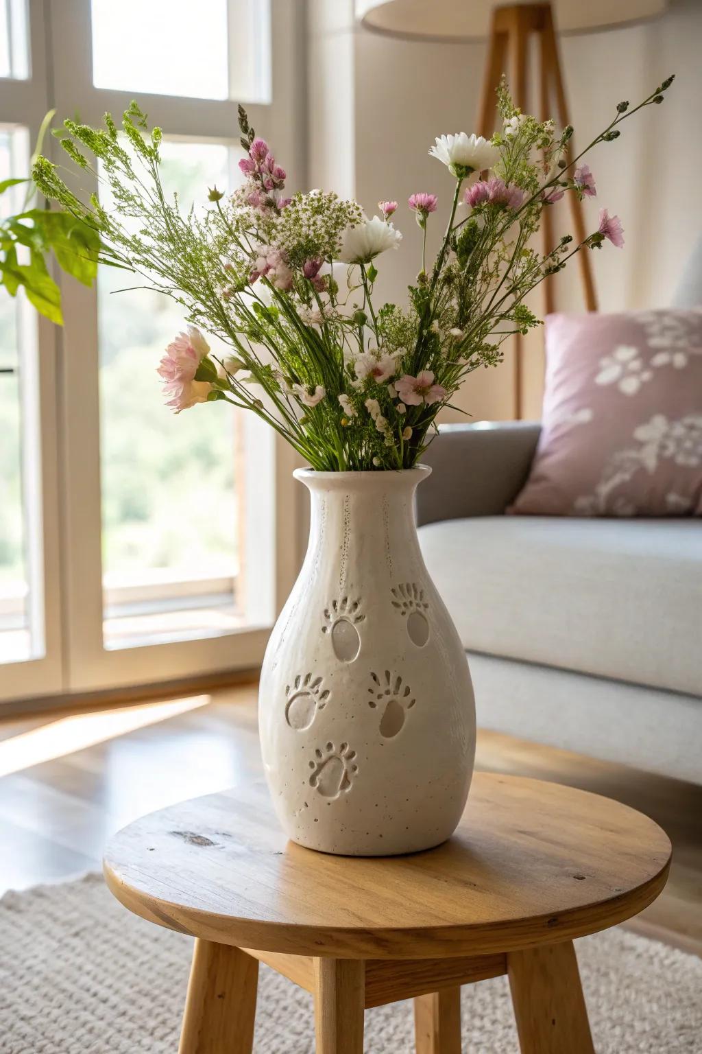 Crafted with Love: A Footprint Vase that Tells a Story 🌸