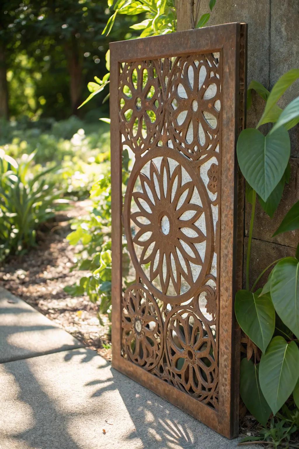 Elevate your outdoor space with artistry and privacy in one stunning piece.
