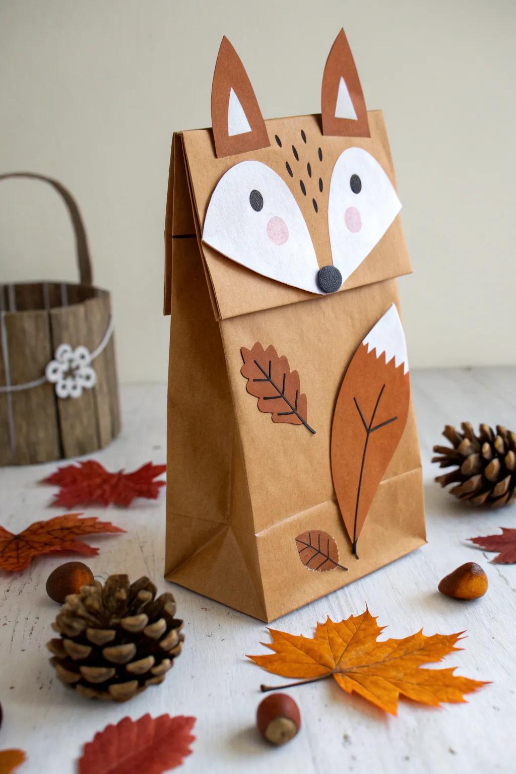 Embrace the charm of the forest with this delightful woodland fox puppet, perfect for autumn crafting inspiration!