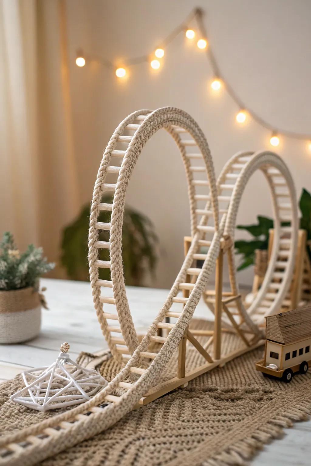 Experience the thrill of creativity with this handcrafted loop-de-loop paper roller coaster!