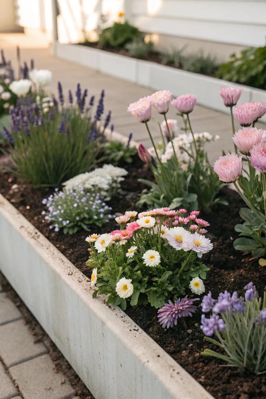 Transform your garden with a touch of Scandinavian elegance and boho charm – a blooming flower bed that celebrates simplicity and natural beauty.