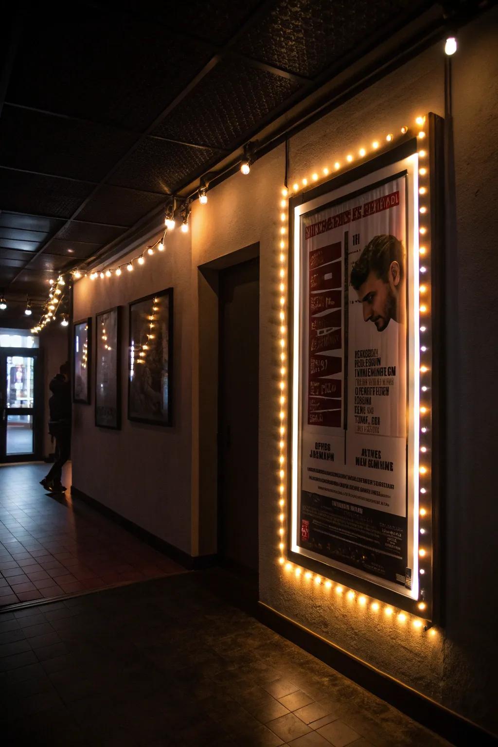 LED lights can add a magical glow to any poster.