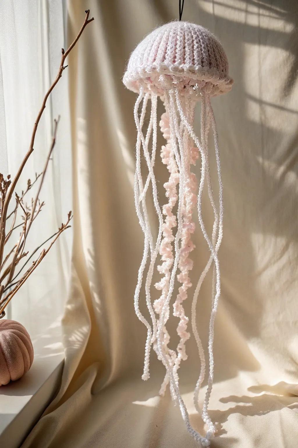 Bring the magic of the sea into your home with this whimsical pipe cleaner jellyfish.