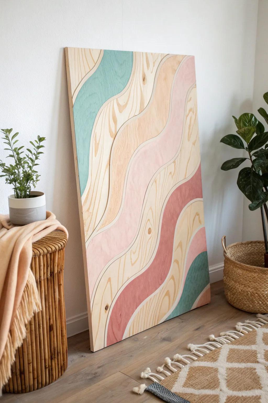 Elevate your space with the unique beauty of abstract plywood art, where craftsmanship meets creativity.