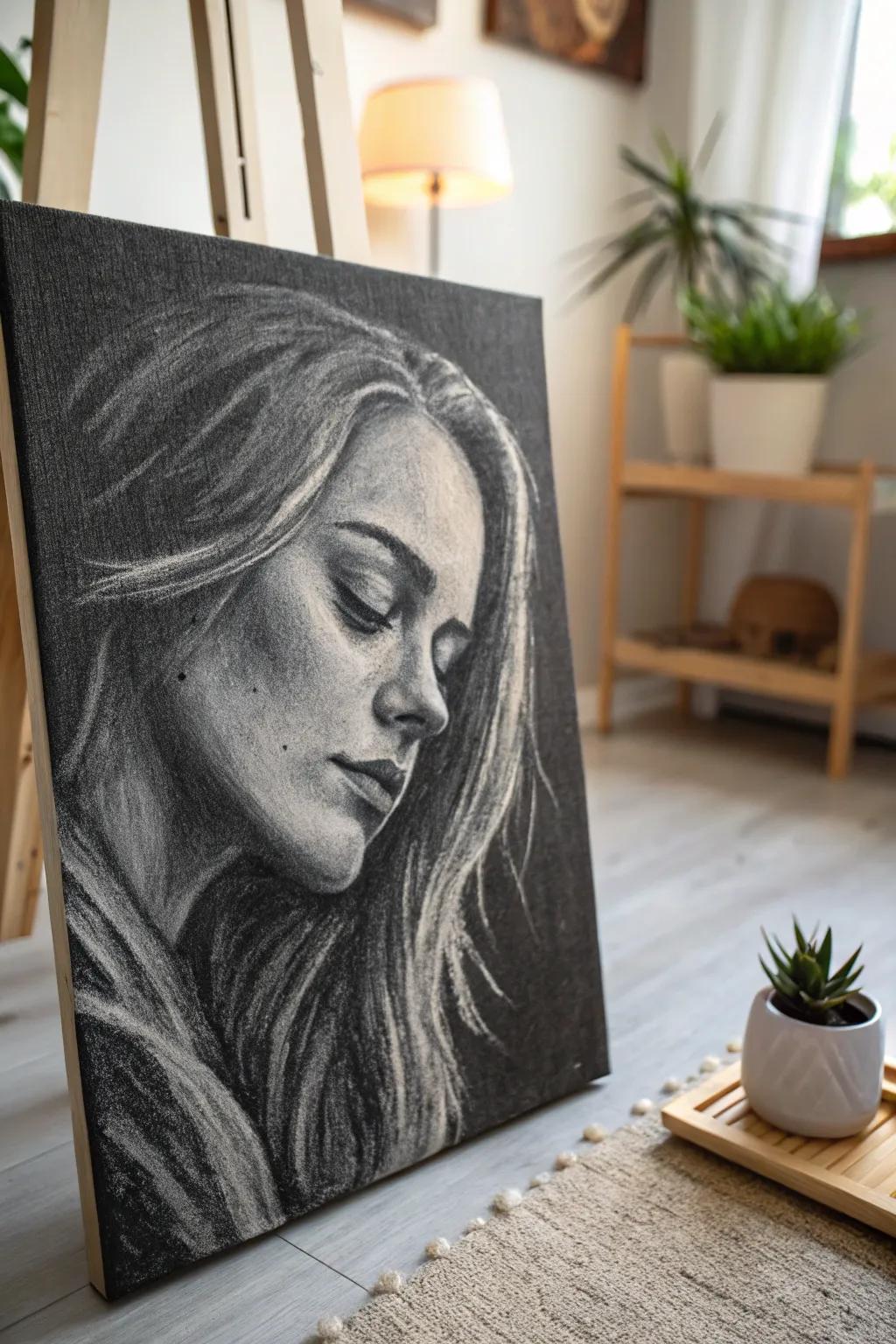 Discover the timeless elegance of monochrome magic in portrait art.