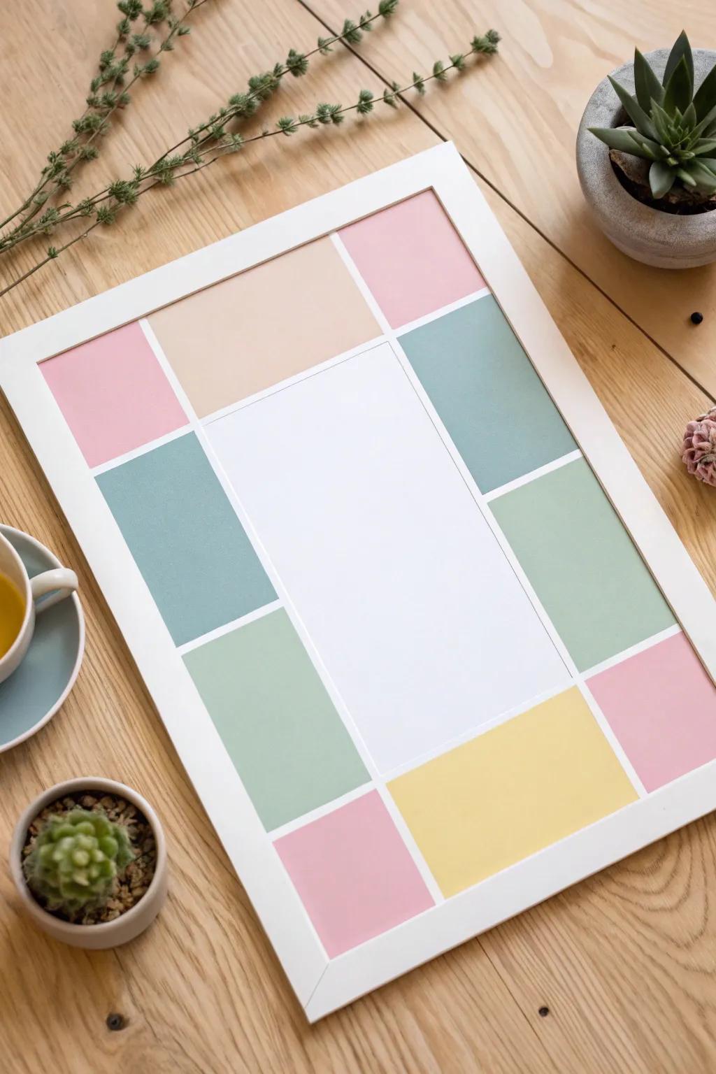 Elevate your space with vibrant color block borders that add a touch of artistry and harmony!