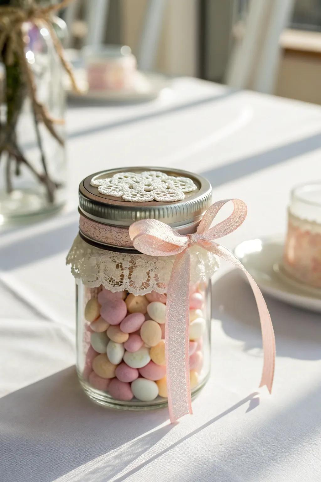 Charming and delicate: A boho-inspired quince party favor that delights with its simplicity and beauty.