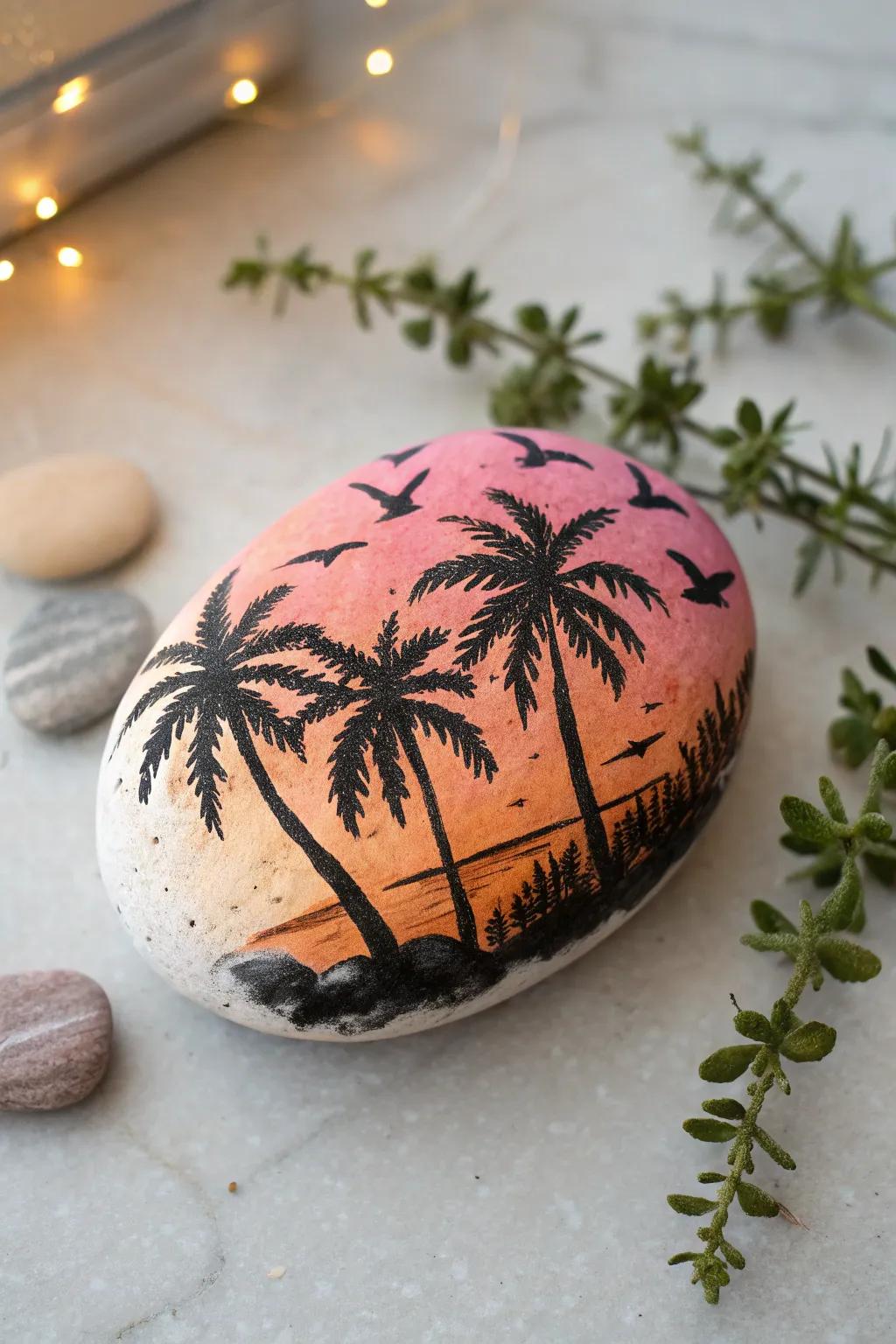 Escape to a Sunset Paradise with Every Glance 🌅✨