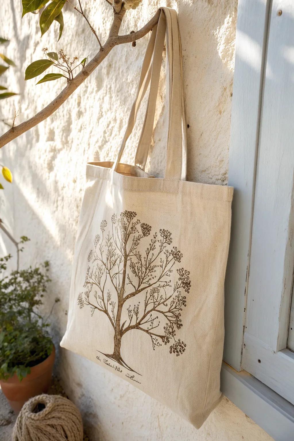 Bring a touch of nature to your routine with these beautifully crafted tree silhouette tote bags. Perfect for the minimalist at heart.