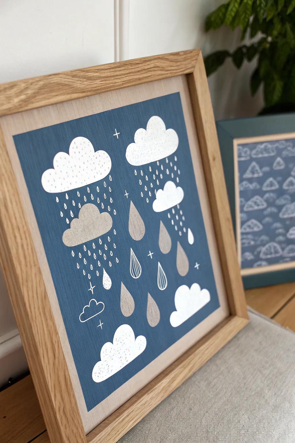 Elevate your space with serene weather-inspired wall art that embodies minimalist beauty.