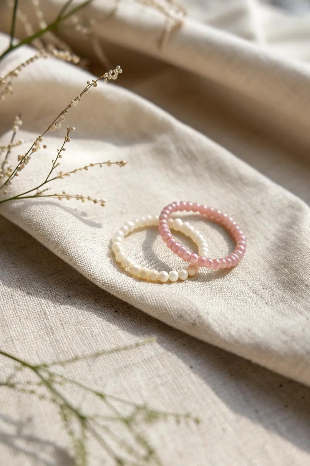 Embrace the elegance of simplicity with this minimalist seed bead ring, a perfect accessory for any occasion.