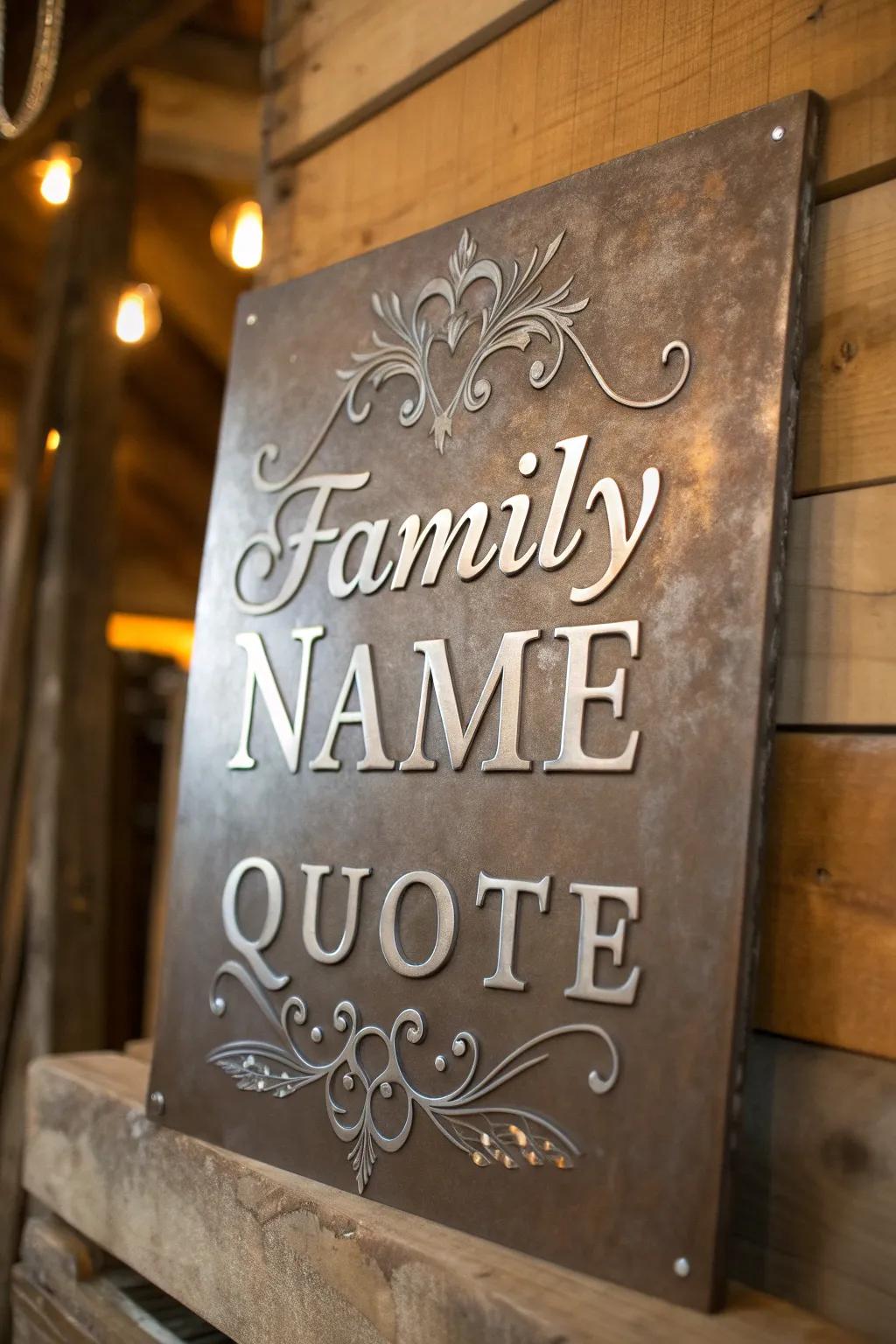 Elevate your home entrance with a touch of elegance through personalized metal craftsmanship.