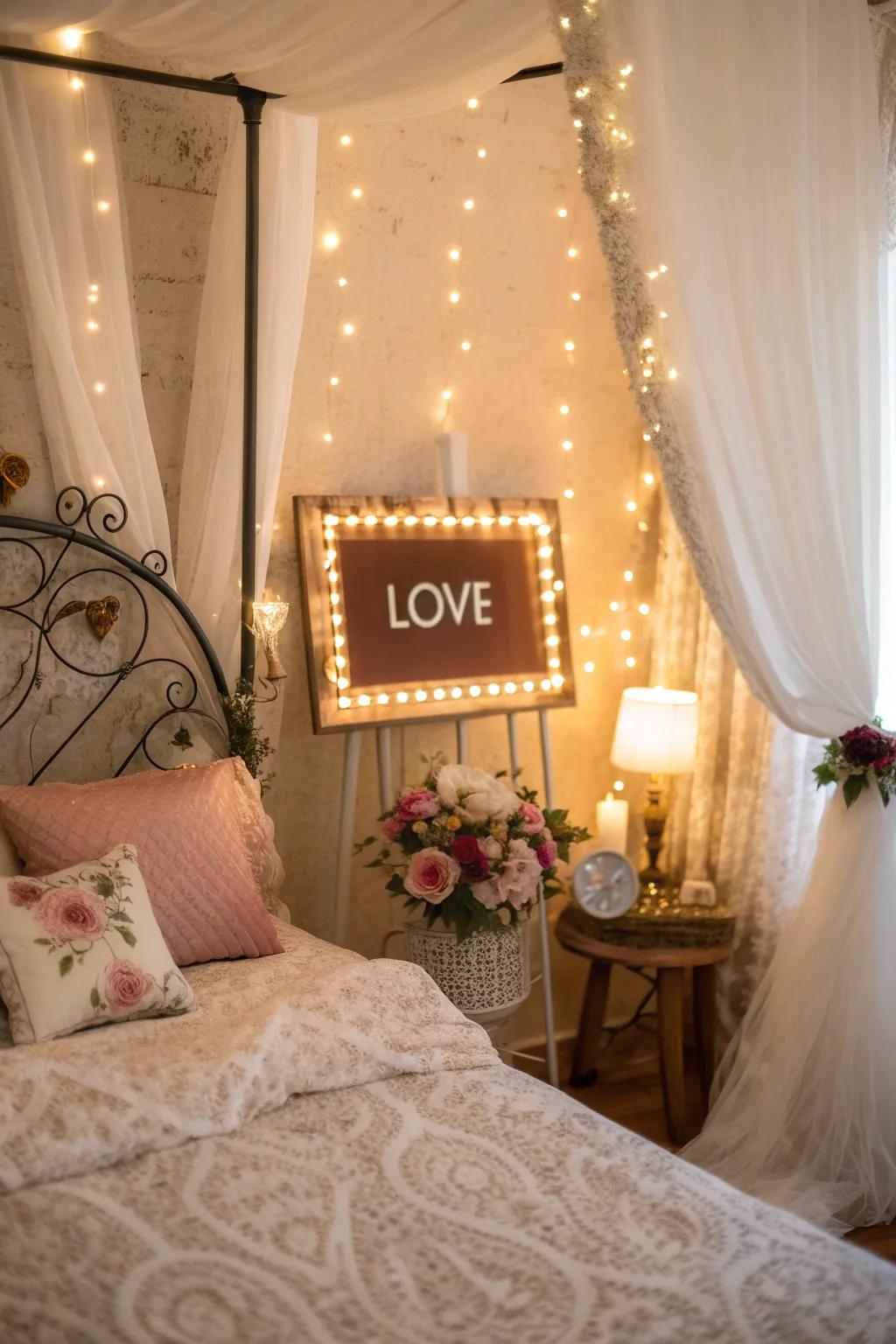 Let love be the focal point of your bedroom decor.