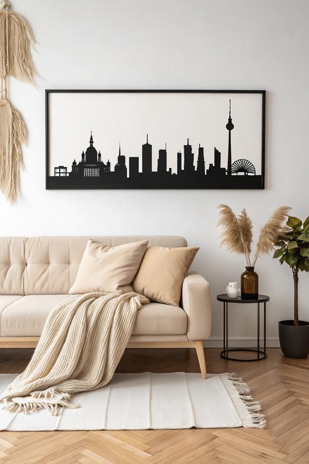 Elevate your space with chic silhouette wall art, where modern design meets natural beauty.