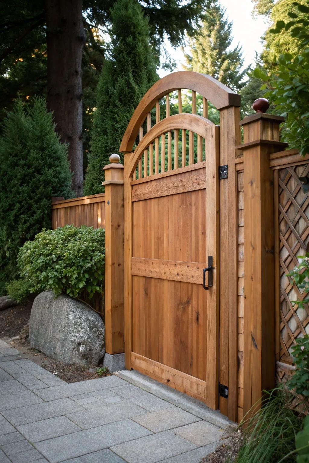 Arched Top Elegance: A gateway to nature's beauty.