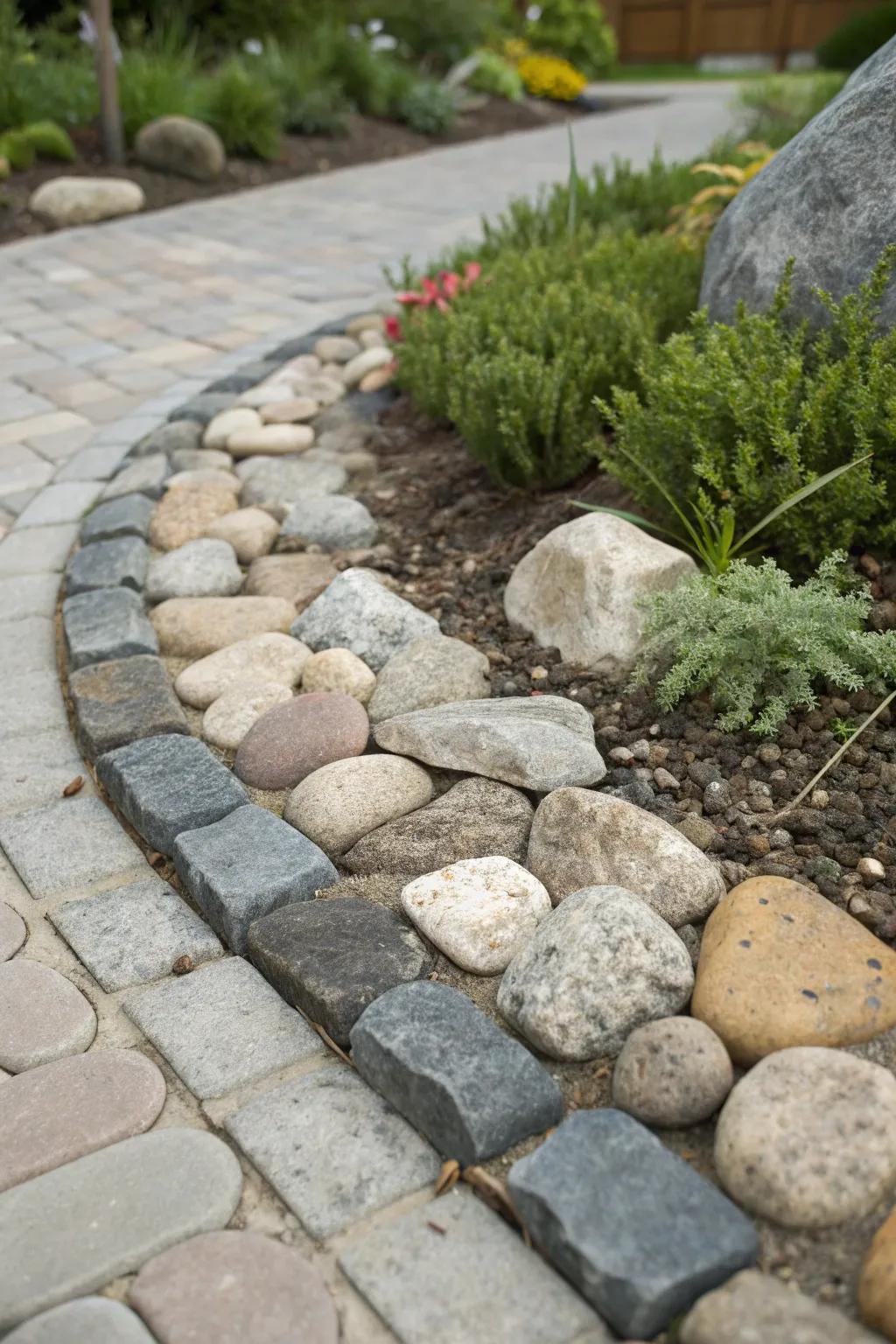 Elevate your garden's elegance with a thoughtfully crafted stone edge.