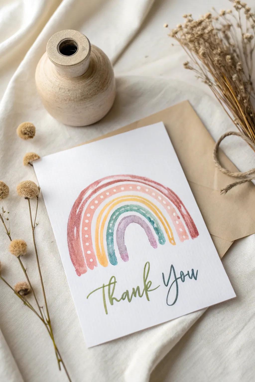 Brighten a teacher's day with a touch of handcrafted rainbow magic.